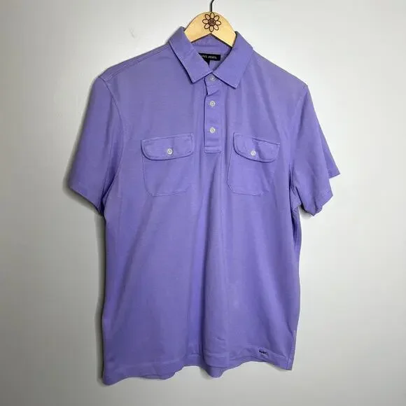 Michael Kors Purple Short Sleeve Polo Shirt - Picture 5 of 5